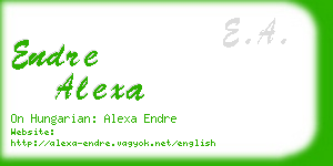 endre alexa business card